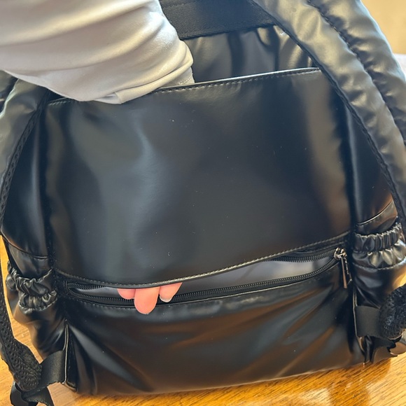 Black Quilted Baby Backpack Diaper Bag - Picture 6 of 15